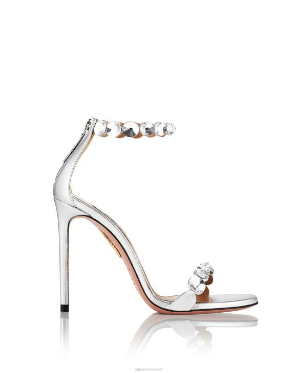 Aquazzura Maxi-Tequila Sandal 105 SILVER 8TLF46