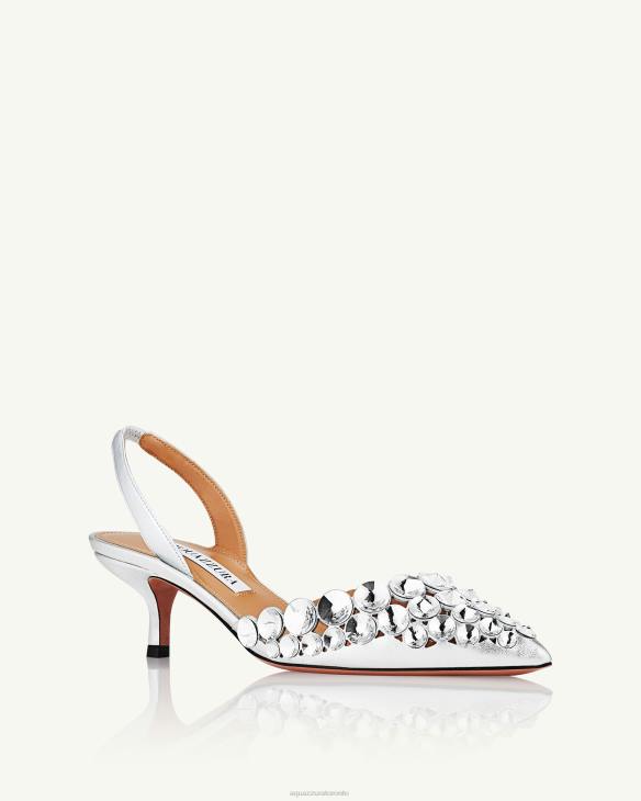 Aquazzura Maxi-Tequila Sling 50 SILVER 8TLF180