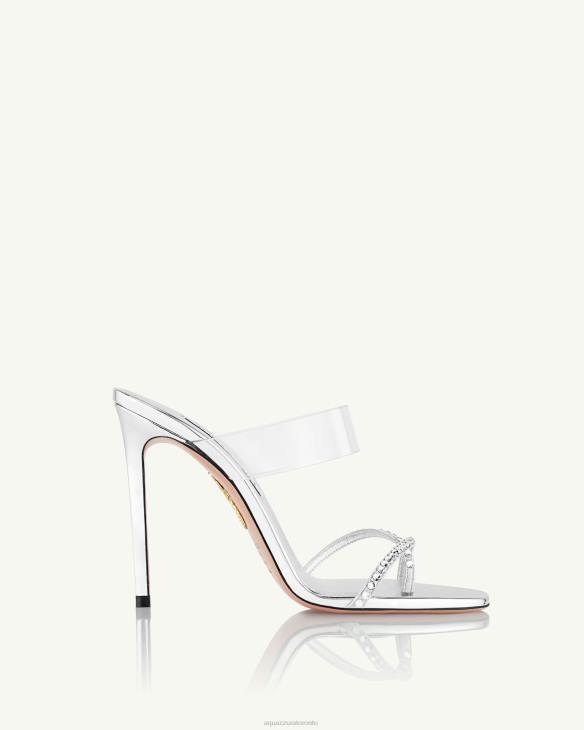 Aquazzura Movie Mule 105 SILVER 8TLF151