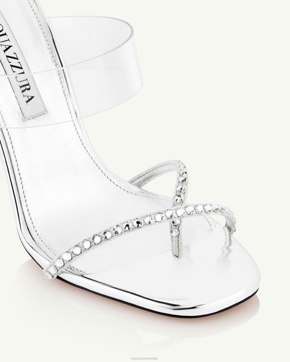 Aquazzura Movie Mule 105 SILVER 8TLF151