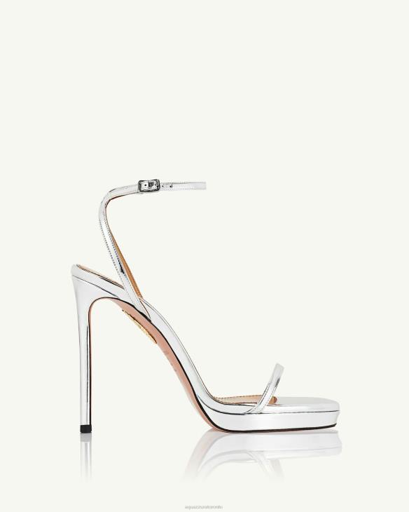 Aquazzura Olie Plateau 115 SILVER 8TLF48