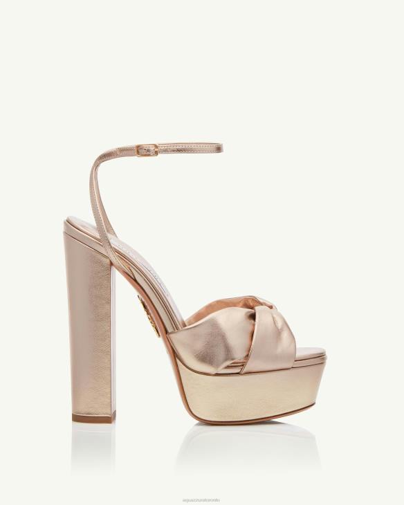 Aquazzura Olie Plateau 140 GOLD 8TLF279