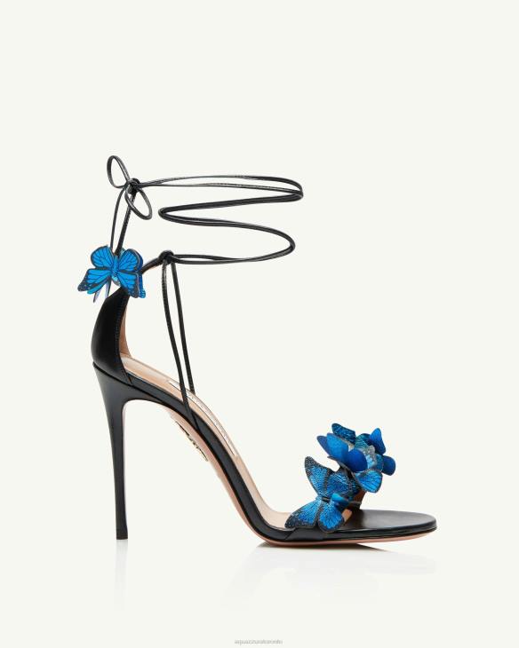 Aquazzura Papillon Sandal 105 BLACK 8TLF54