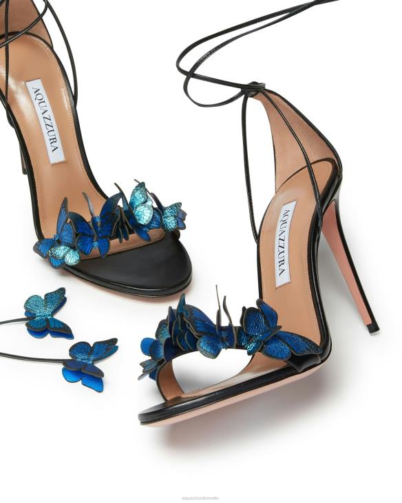 Aquazzura Papillon Sandal 105 BLACK 8TLF54