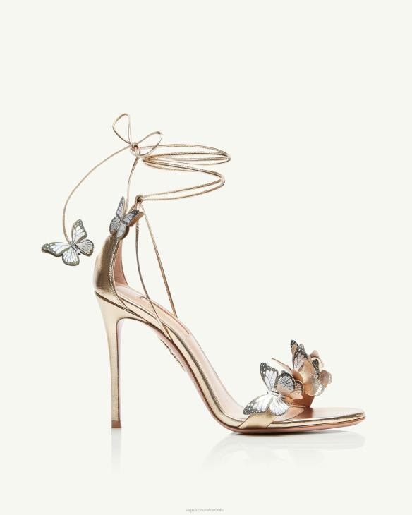 Aquazzura Papillon Sandal 105 GOLD 8TLF134