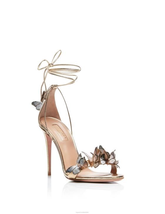 Aquazzura Papillon Sandal 105 GOLD 8TLF134