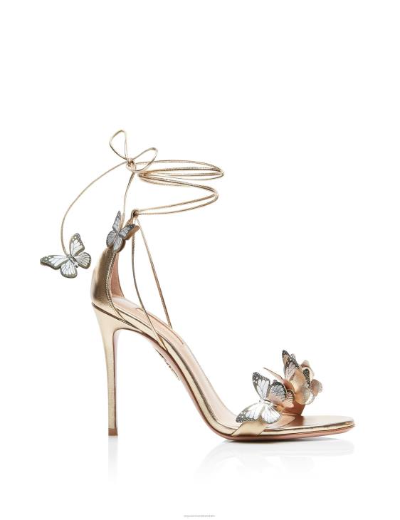 Aquazzura Papillon Sandal 105 GOLD 8TLF134