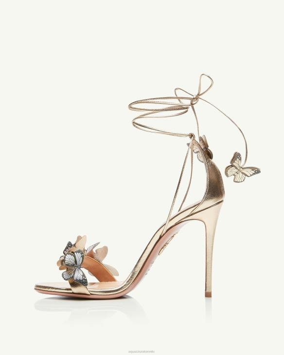 Aquazzura Papillon Sandal 105 GOLD 8TLF134