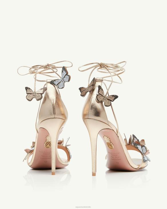 Aquazzura Papillon Sandal 105 GOLD 8TLF134