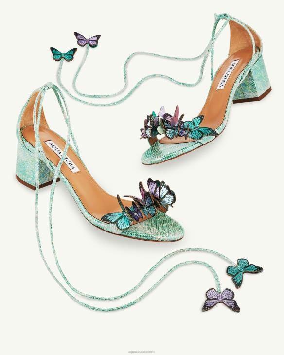 Aquazzura Papillon Sandal 50 BLUE 8TLF16