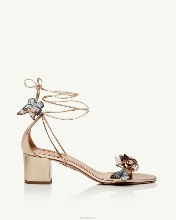 Aquazzura Papillon Sandal 50 GOLD 8TLF60