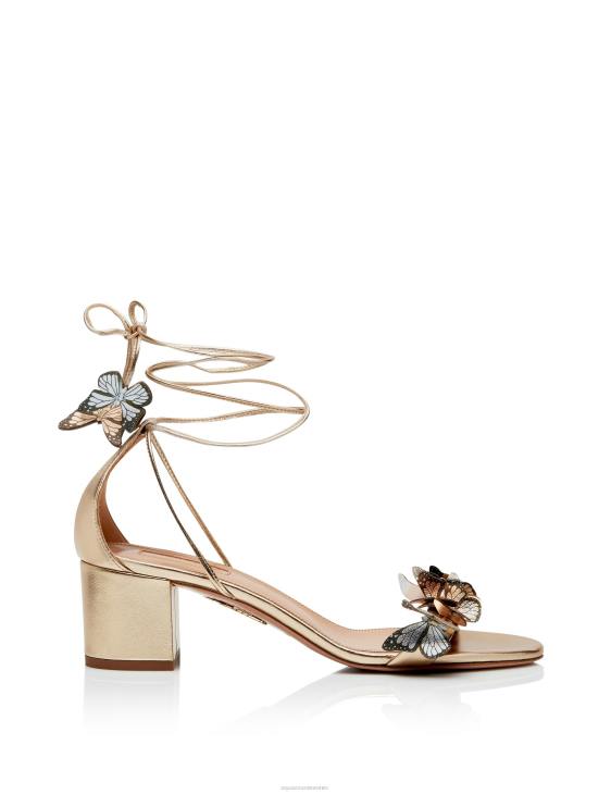 Aquazzura Papillon Sandal 50 GOLD 8TLF60