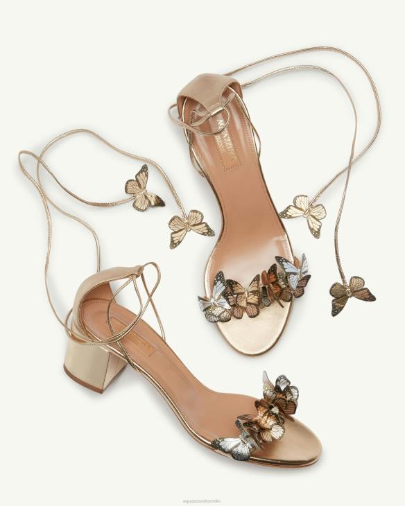 Aquazzura Papillon Sandal 50 GOLD 8TLF60