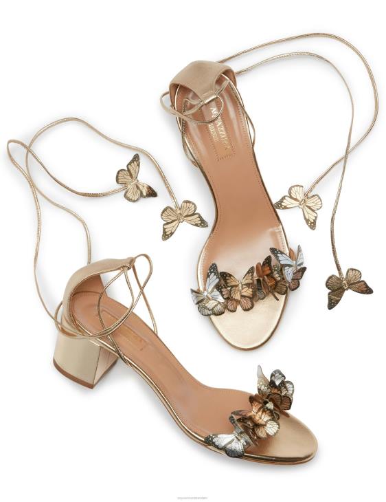 Aquazzura Papillon Sandal 50 GOLD 8TLF60