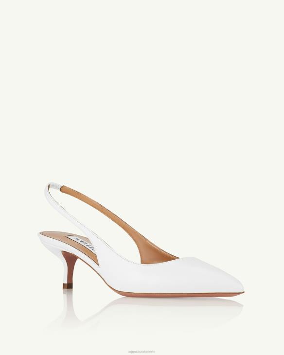 Aquazzura Purist Sling 50 WHITE 8TLF248