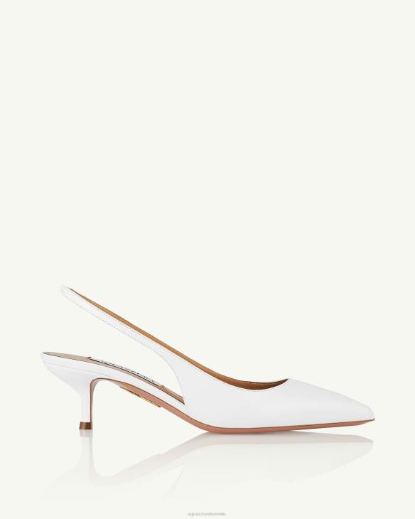 Aquazzura Purist Sling 50 WHITE 8TLF248