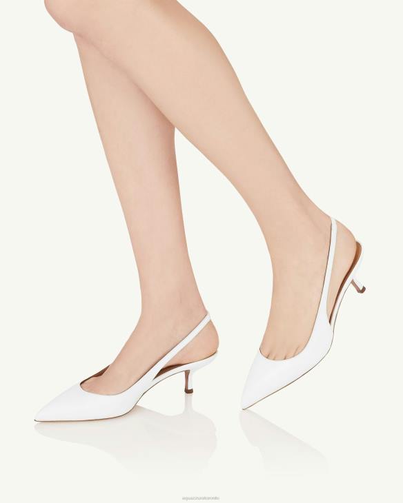 Aquazzura Purist Sling 50 WHITE 8TLF248