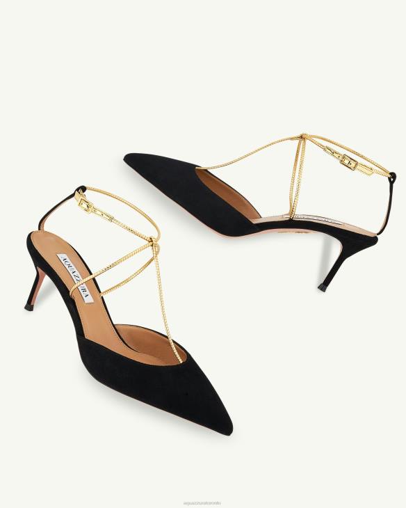 Aquazzura Roman Romance Pump 65 BLACK 8TLF214