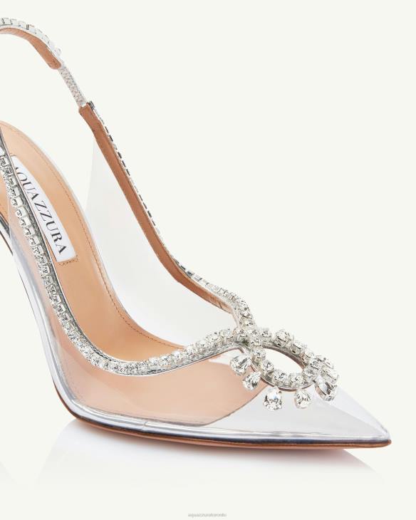 Aquazzura Seduction Crystal Pump 105 SILVER 8TLF232