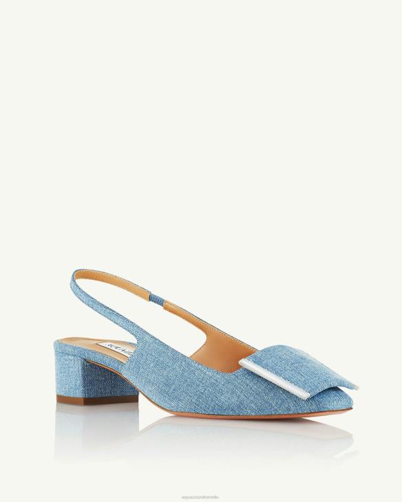 Aquazzura Shibuya Sling 35 BLUE 8TLF178