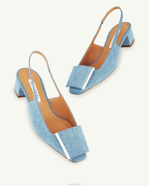 Aquazzura Shibuya Sling 35 BLUE 8TLF178