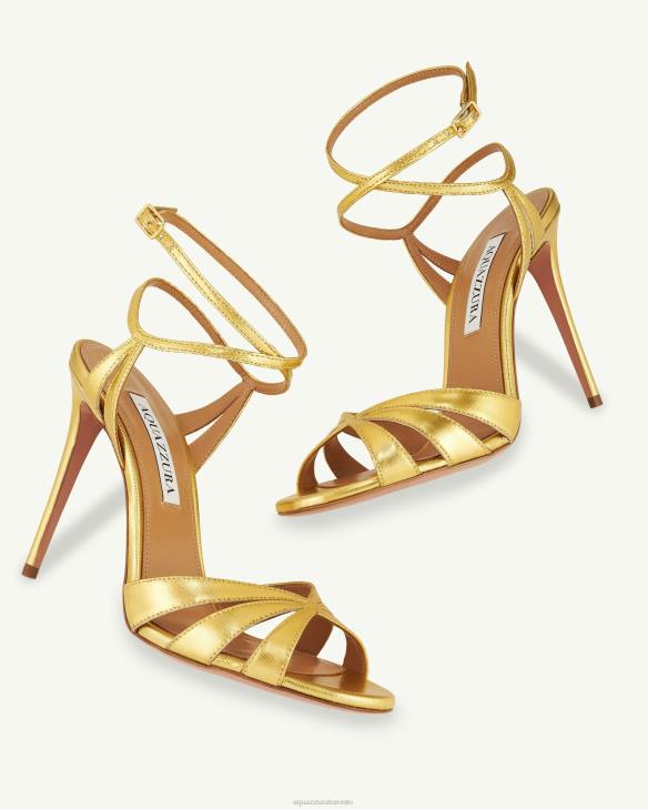 Aquazzura Siren Sandal 105 GOLD 8TLF73