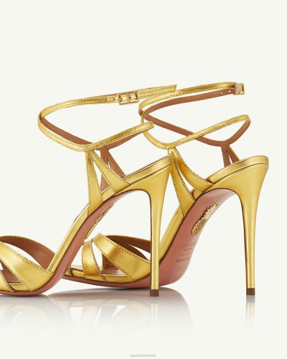 Aquazzura Siren Sandal 105 GOLD 8TLF73