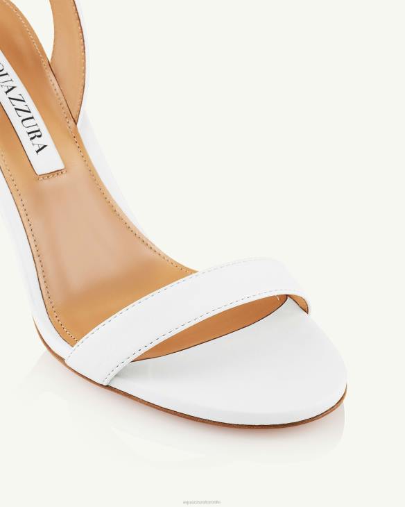 Aquazzura So Nude Block Sandal 85 WHITE 8TLF158