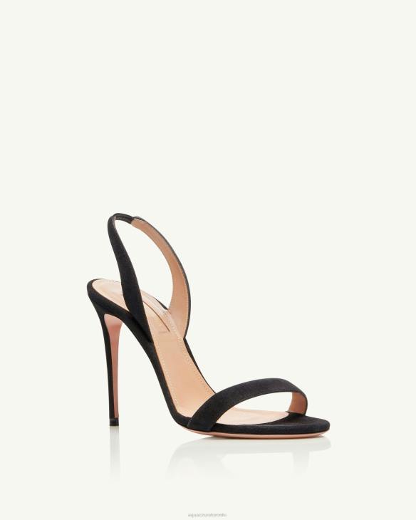 Aquazzura So Nude Sandal 105 BLACK 8TLF43