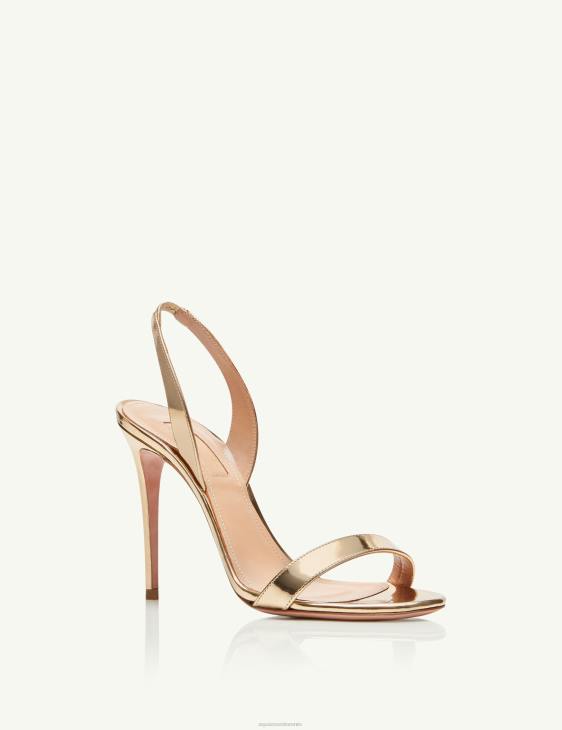 Aquazzura So Nude Sandal 105 GOLD 8TLF92