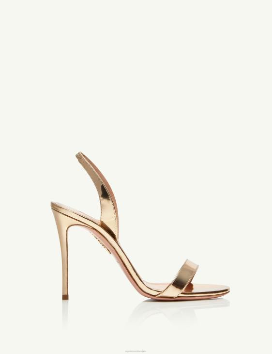 Aquazzura So Nude Sandal 105 GOLD 8TLF92