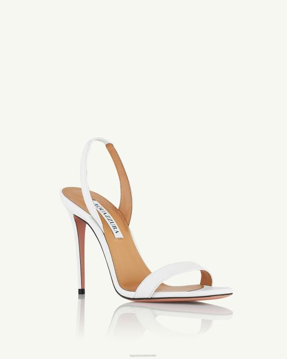 Aquazzura So Nude Sandal 105 WHITE 8TLF157