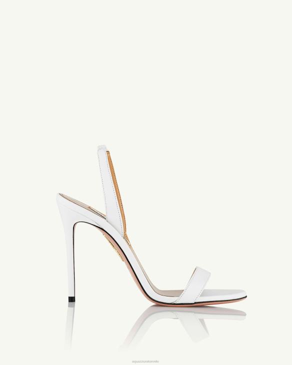 Aquazzura So Nude Sandal 105 WHITE 8TLF157