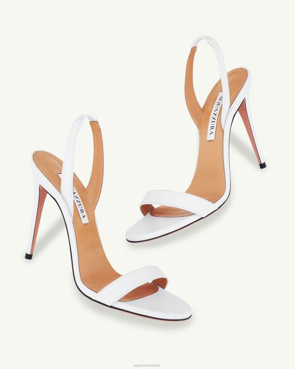 Aquazzura So Nude Sandal 105 WHITE 8TLF157