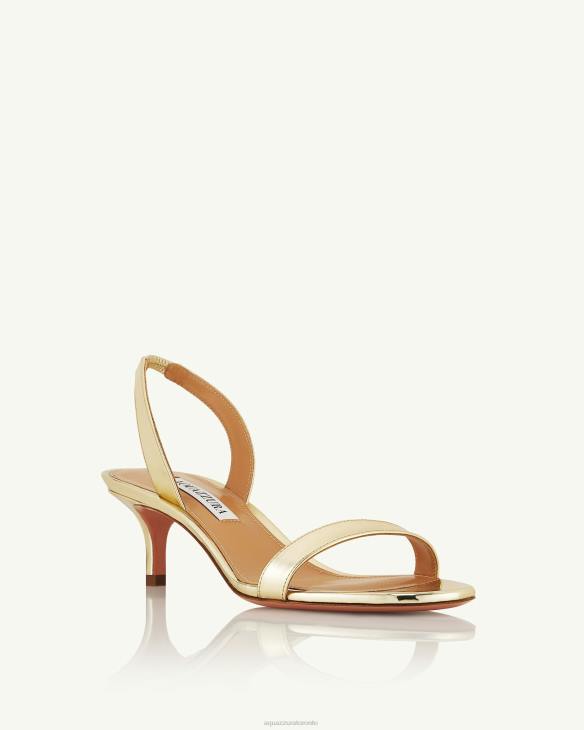 Aquazzura So Nude Sandal 50 GOLD 8TLF108