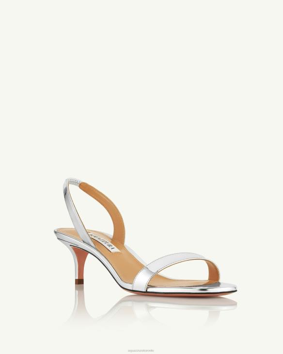 Aquazzura So Nude Sandal 50 SILVER 8TLF109