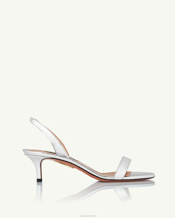 Aquazzura So Nude Sandal 50 SILVER 8TLF109