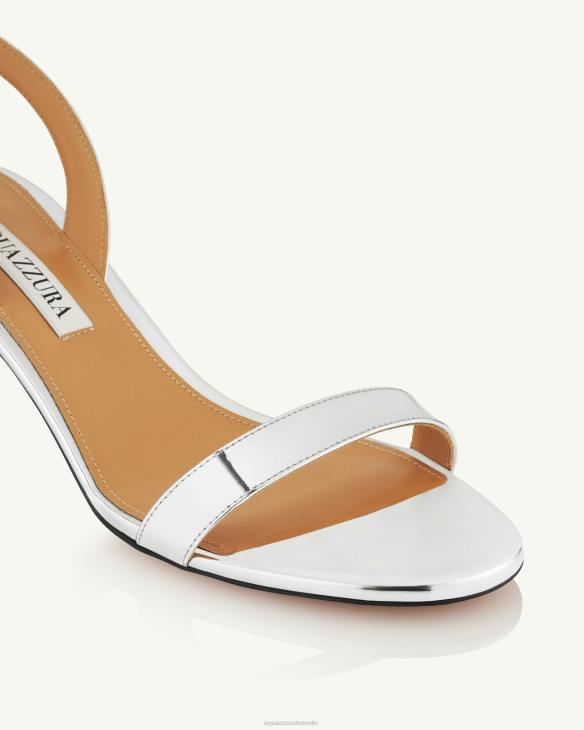 Aquazzura So Nude Sandal 50 SILVER 8TLF109