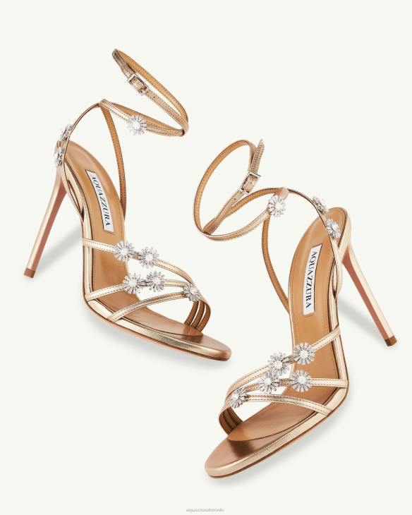 Aquazzura Starry Night Sandal 105 GOLD 8TLF8