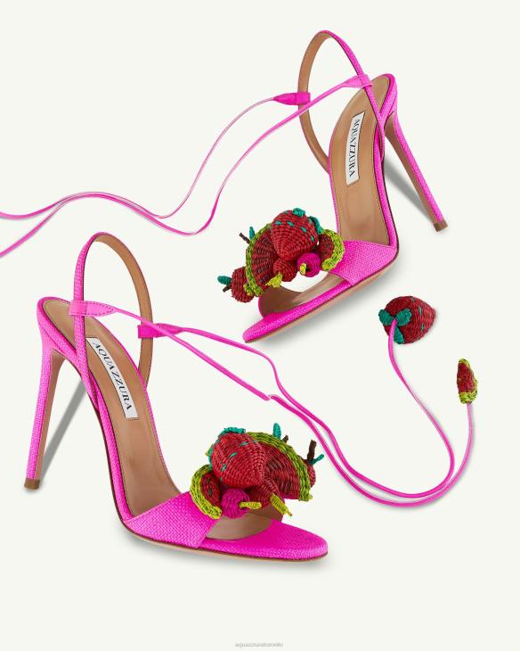 Aquazzura Strawberry Punch Sandal 105 FUCHSIA 8TLF65