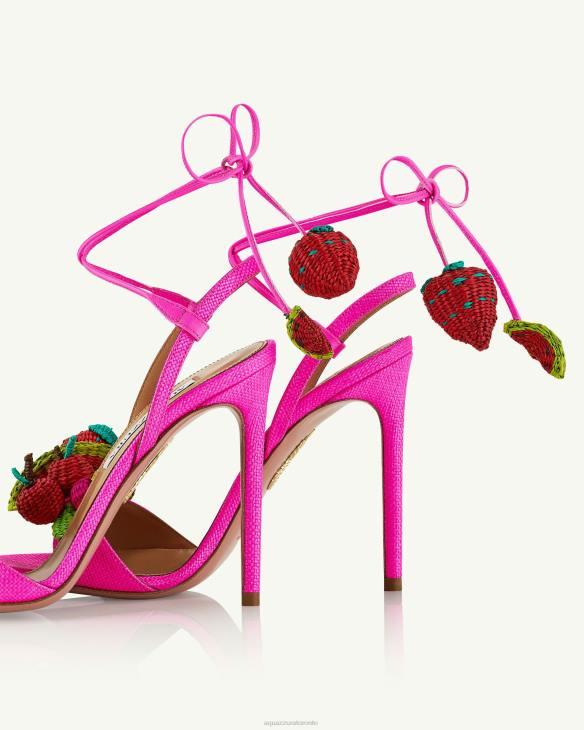 Aquazzura Strawberry Punch Sandal 105 FUCHSIA 8TLF65