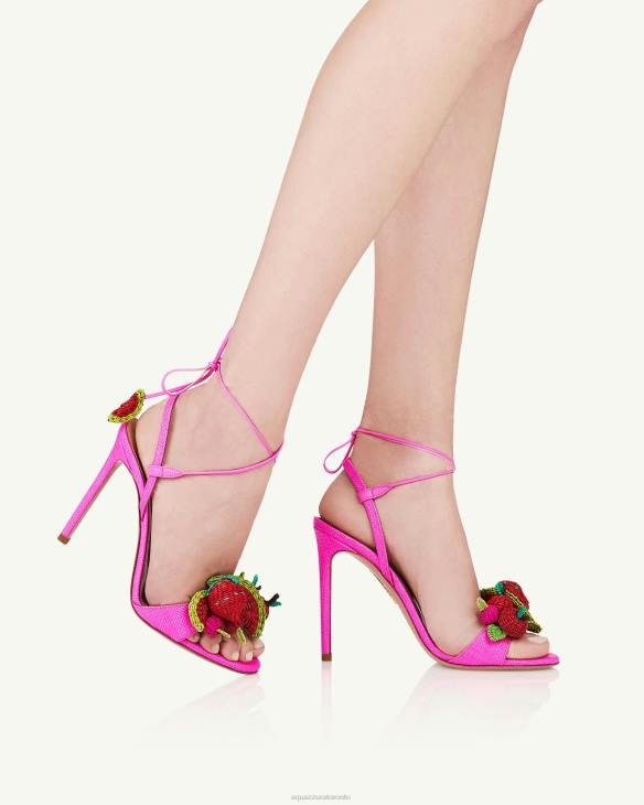 Aquazzura Strawberry Punch Sandal 105 FUCHSIA 8TLF65