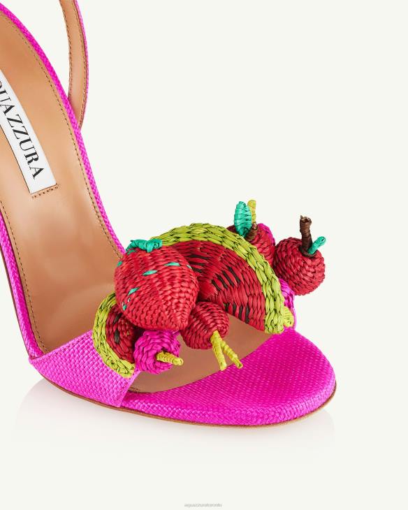 Aquazzura Strawberry Punch Sandal 105 FUCHSIA 8TLF65