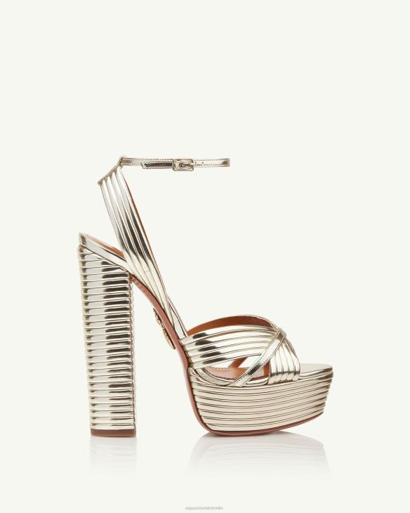 Aquazzura Sundance Plateau 140 GOLD 8TLF309