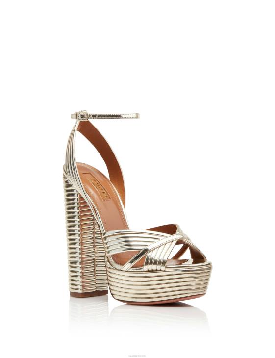 Aquazzura Sundance Plateau 140 GOLD 8TLF309