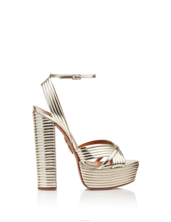 Aquazzura Sundance Plateau 140 GOLD 8TLF309