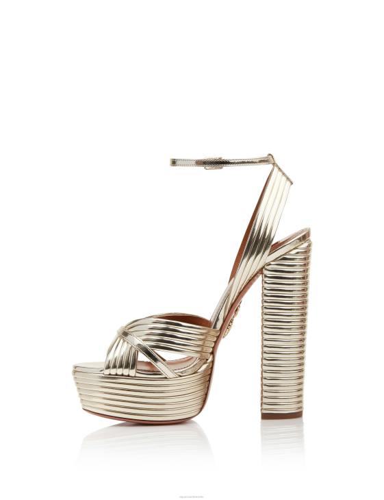 Aquazzura Sundance Plateau 140 GOLD 8TLF309