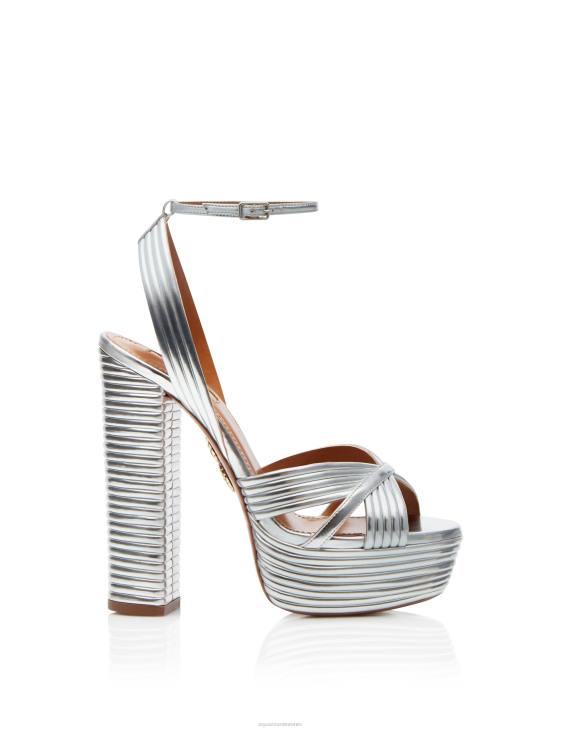 Aquazzura Sundance Plateau 140 SILVER 8TLF308