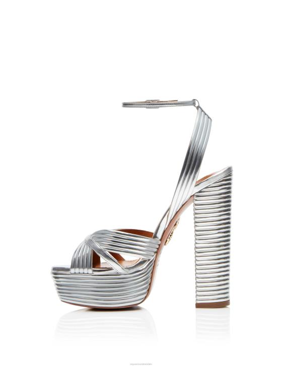 Aquazzura Sundance Plateau 140 SILVER 8TLF308