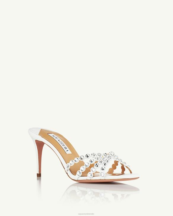 Aquazzura Tequila Mule 75 WHITE 8TLF125